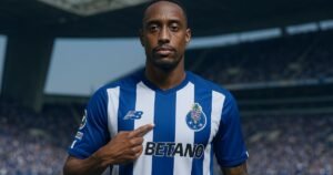 Pablo Rosario apresentado com a camisola oficial do FC Porto 2025/26 no Estádio do Dragão